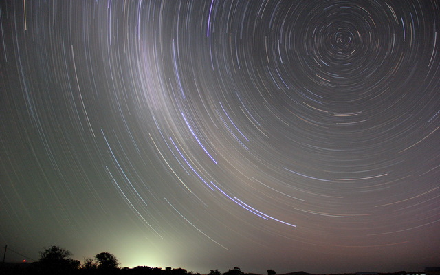 Southern sky star trails