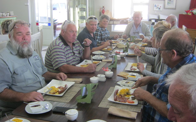 Friends enjoying their meal