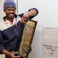 Brood frame with honey