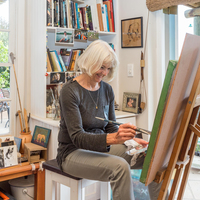 Sara Abbott in her studio