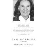 In Memory of Pam Golding