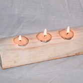 Log Tea-Light Candle Holder