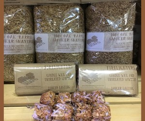 M + S DESIGNS FIRELIGHTERS AND OAK SMOKER SHAVINGS