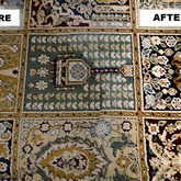 Before and after carpet cleaning