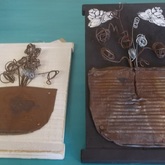 Clever clay, wood and tin recycled items made locally