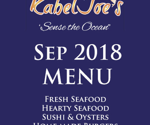 KabelJoe's September 2018 Menu