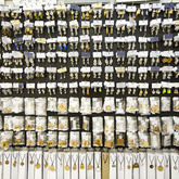 Earrings and necklaces