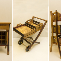 Wine stand, trolley, three layered unit