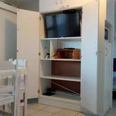 Flatscreen TV with TV1, 2, 3 and E TV