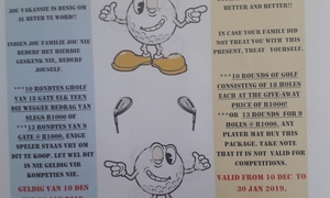 Golf packages for the December + January holidays 