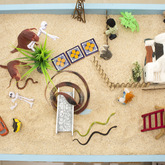 A completed sand tray