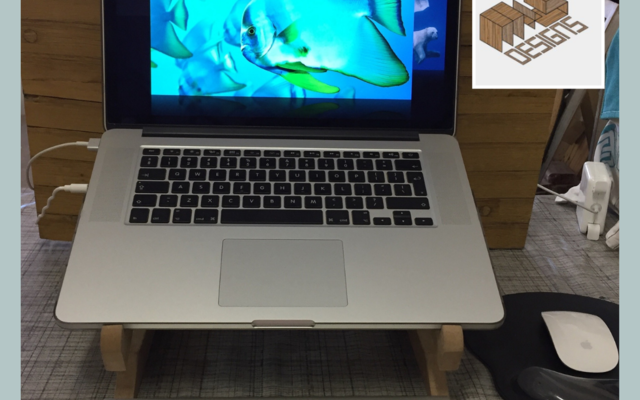 M+S Designs Laptop Stand Front View