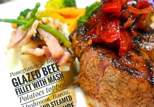 New: Pomegranate & Kelp glazed Beef Fillet