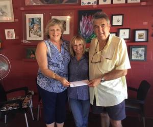 The awarding of the R5000 donation