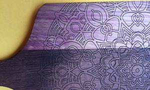 Oak Wine Stained Mini Cheese Board