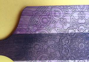 Oak Wine Stained Mini Cheese Board