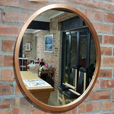 Copper Round Mirror
