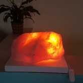 Salt Rock Turned Into A Decorative Night Lamp