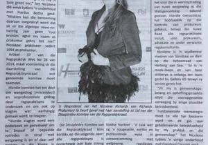Gansbaai Courant Article About Nicole Richards