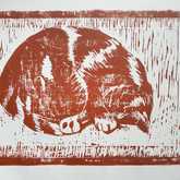 Revisiting and printing an older woodcut - Sara Abbott Studio - Stanford