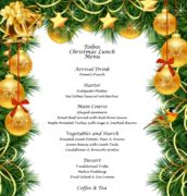 Christmas Lunch Menu