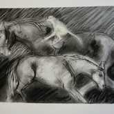 Monkey Derby Charcoal - Sara Abbott Studio - Stanford