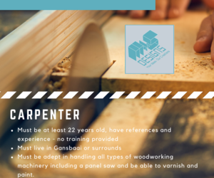 M + S Designs is Hiring Carpenters