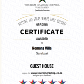 Five Star Grading - Romans Villa Boutique Guest House - Gansbaai