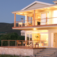 Guesthouse at sunset