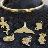 Hermanus -  Tanzanites and Diamonds of Hermanus - Gold Necklace Pendants 