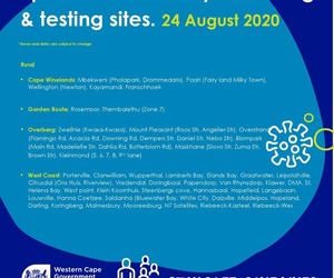 Community Screening & Testing Sites 24 - 28 August 2020
