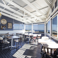 Gansbaai - Oppidek Pub & Mama Mia Pizzeria - Seating with view of the sea