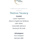 Waitron Vacancy