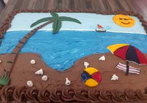 Beach & Sea Themed Birthday Cake