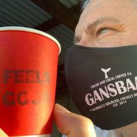 Gansbaai Coffee Company - Henk With Cup And Facemask