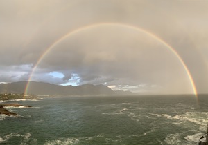 Saturday, 7 November 2020: Beautiful Sunset Double Rainbow