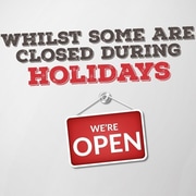 Open During The Holiday Season!