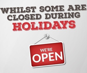 Open During The Holiday Season!