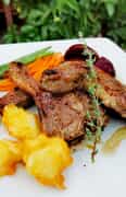 Three Thyme-Infused Loin Lamb Chops