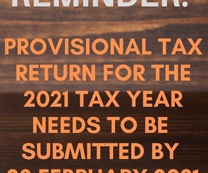 Provisional Tax Return 2021 Due 28 February!