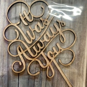 Wooden, Ready-Made Cake Toppers
