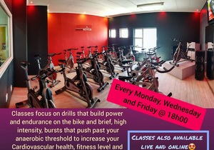 Spinning Classes Every Monday, Wednesday & Friday @ 18:00