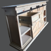 Barn Door Cabinet Large Side View - M + S Designs - Xplorio™ Gansbaai