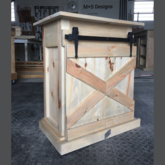 Barn Door Cabinet Small Side View - M + S Designs - Xplorio™ Gansbaai