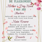 Mother's Day Menu: 9 May 2021