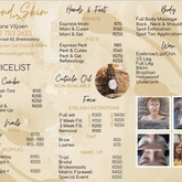 Price List - Second Skin Beauty Salon - Xplorio™ Bredasdorp