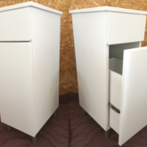 Narrow Cabinet with Flush Profile Handles - M + S Designs - Xplorio™ Gansbaai