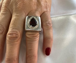 Statement White Gold Ring