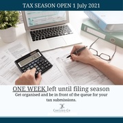 One week left until the 2021 tax season open!