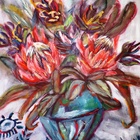 Vase with Proteas - Annelene (Lientjie) van der Colff - Xplorio™ Gansbaai
